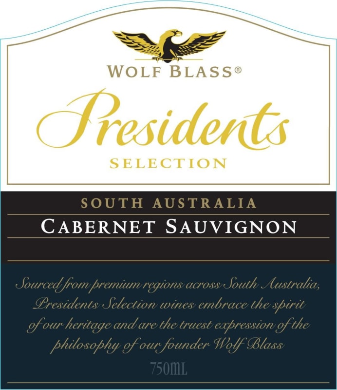 Wolf Blass Presidents Selection Cabernet Sauvignon 2011 Front Label