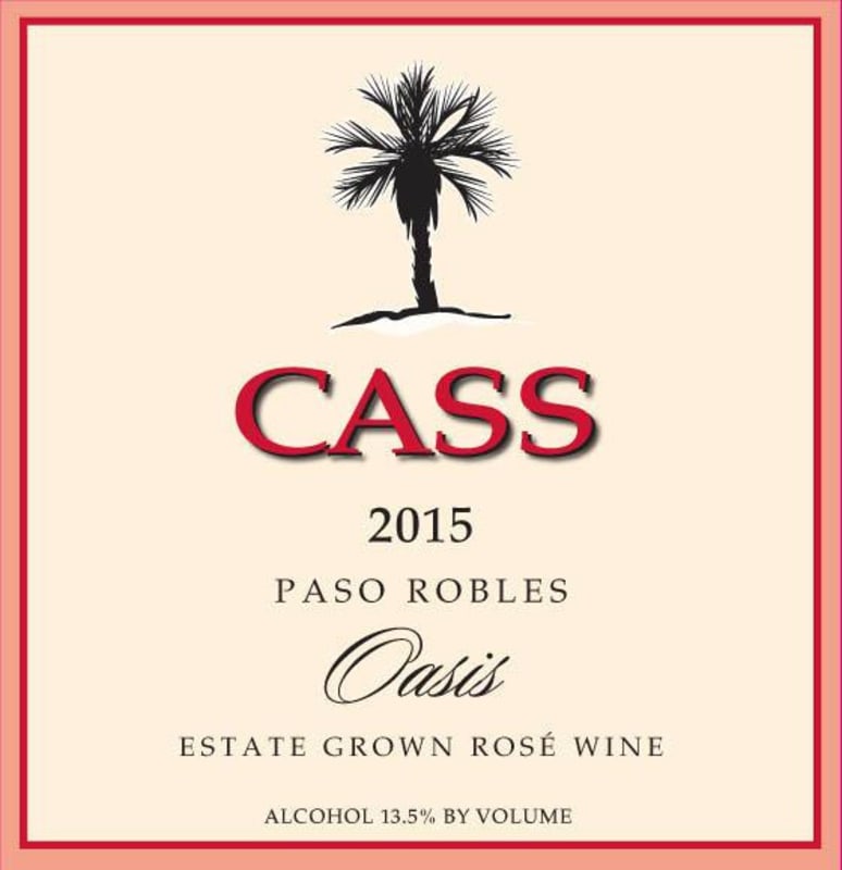 Cass Winery Oasis Rose 2015 Front Label