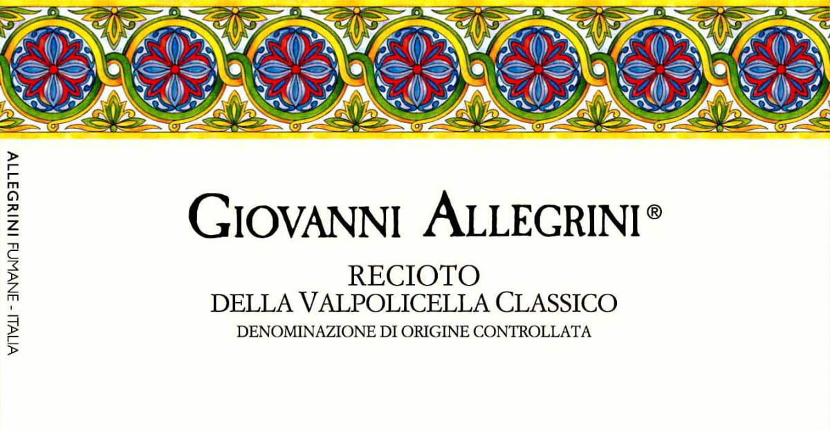 Allegrini Recioto della Valpolicella Classico Giovanni Allegrini 2011 Front Label