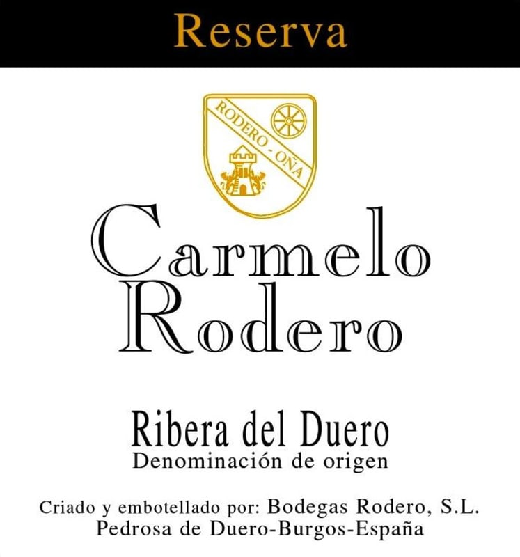 Carmelo Rodero Riserva 2011 Front Label