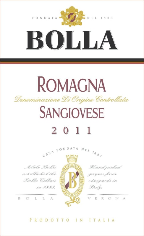 Bolla Sangiovese 2011 Front Label
