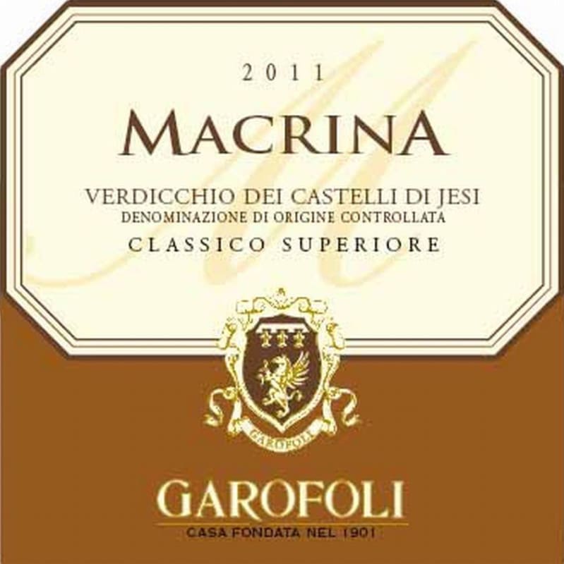 Garofoli Verdicchio dei Castelli di Jesi Classico Superiore Macrina 2011 Front Label