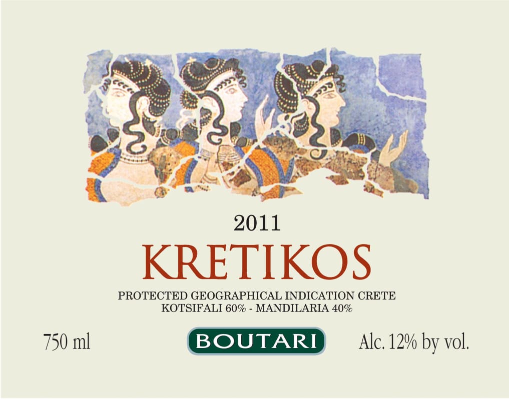 Boutari Kretikos Red 2011 Front Label