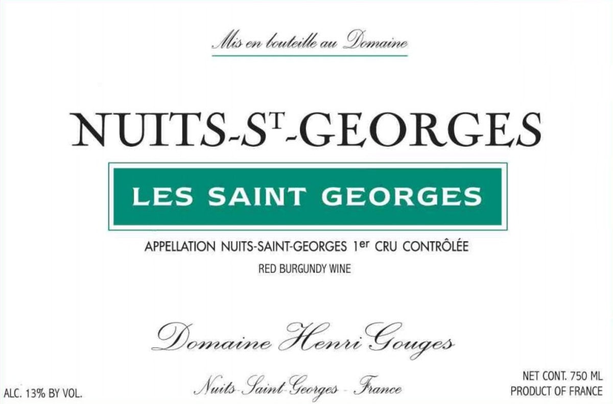 Domaine Henri Gouges Nuits-St-Georges Les Saint Georges Premier Cru 2011 Front Label