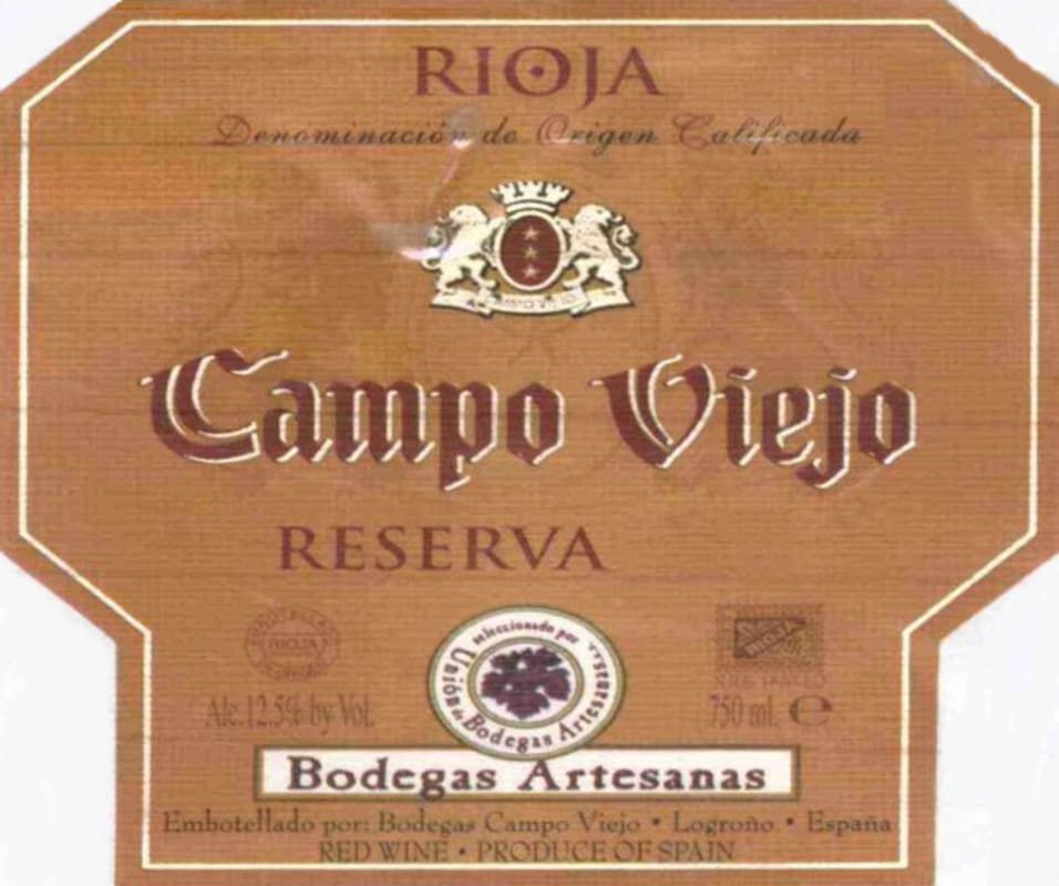 Campo Viejo Bodegas Artesanas Reserva 2011 Front Label
