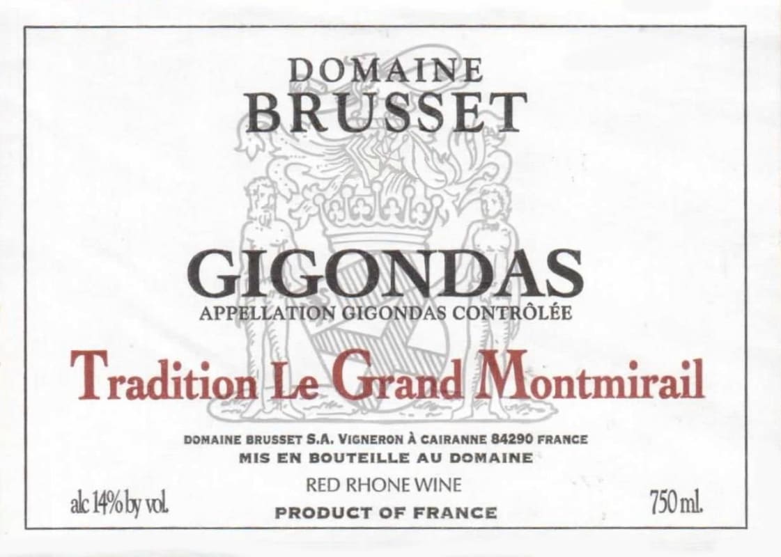 Domaine Brusset Gigondas Tradition Le Grand Montmirail 2011 Front Label