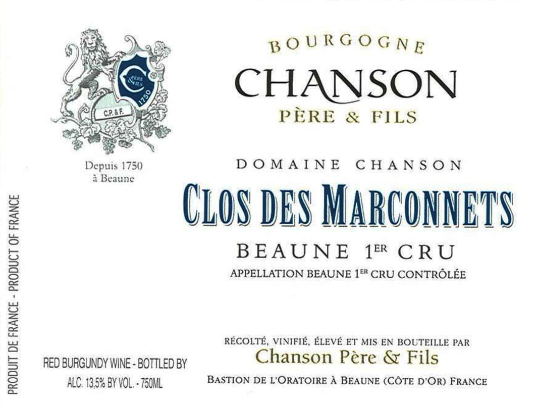 Chanson Pere & Fils Clos des Marconnets 2011 Front Label