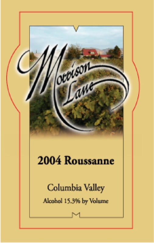 Morrison Lane Roussanne 2004 Front Label