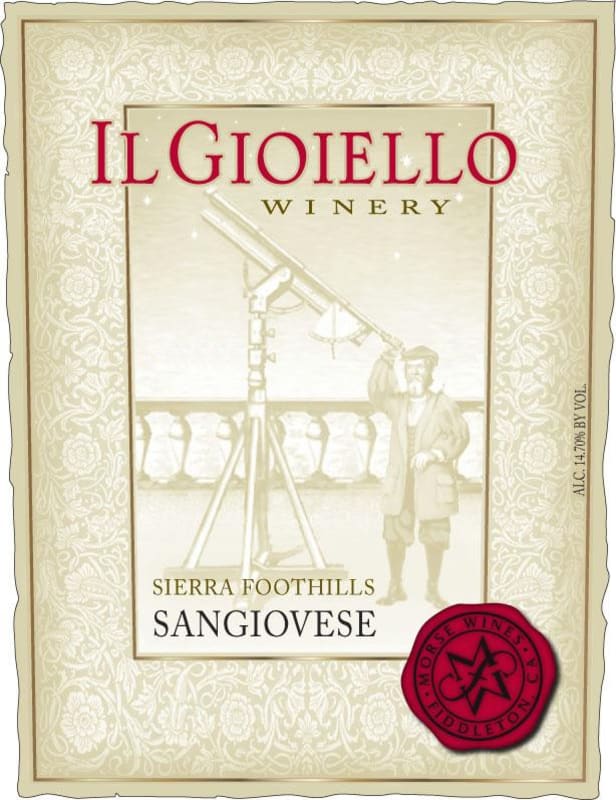 Morse Wines Sangiovese 2010 Front Label