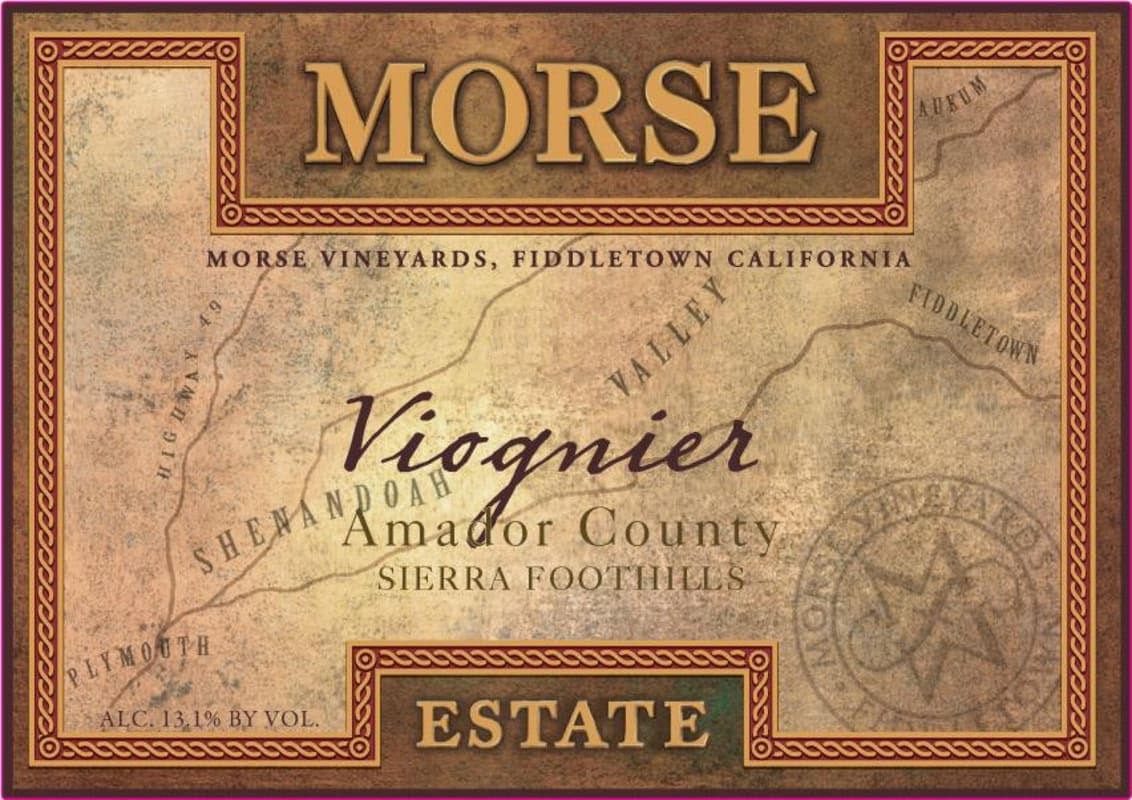 Morse Wines Viognier 2010 Front Label