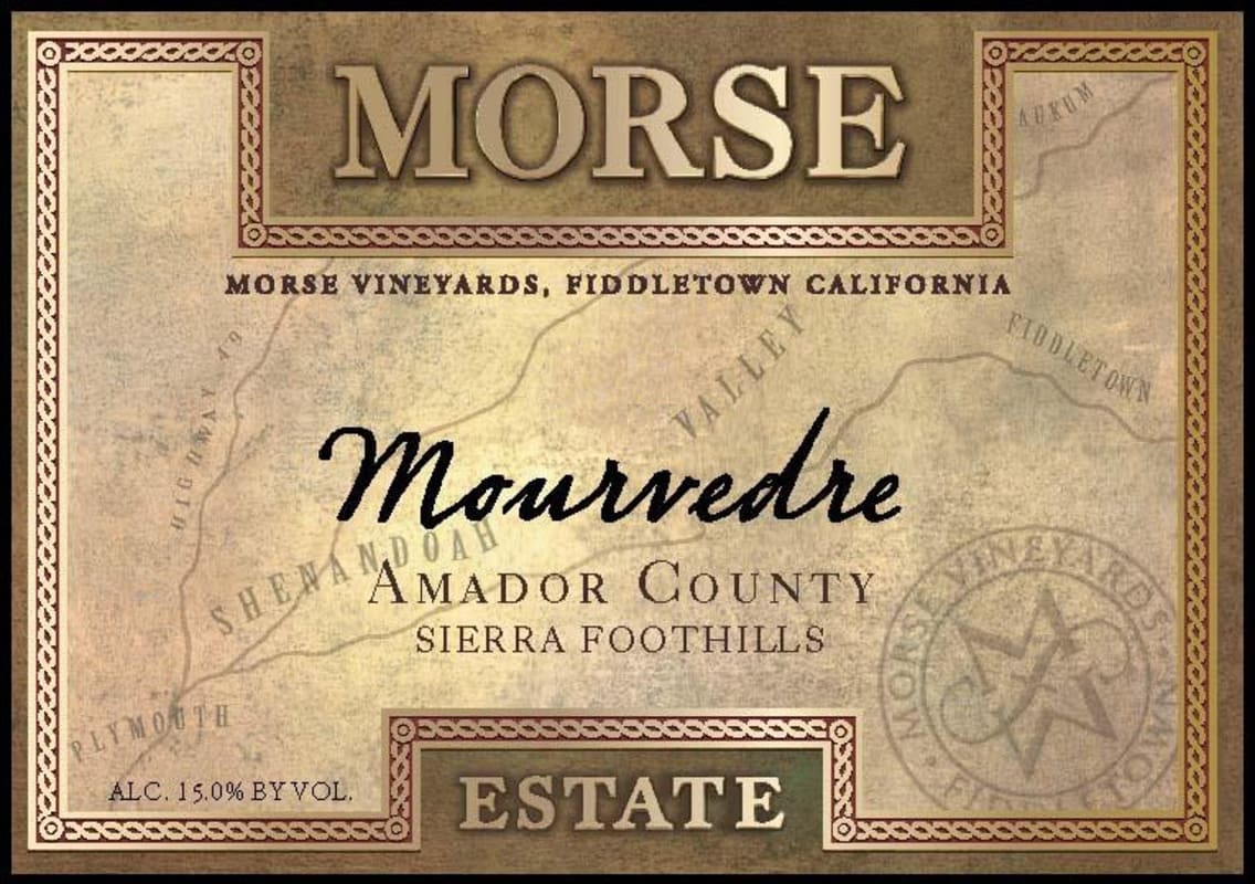 Morse Wines Mourvedre 2009 Front Label