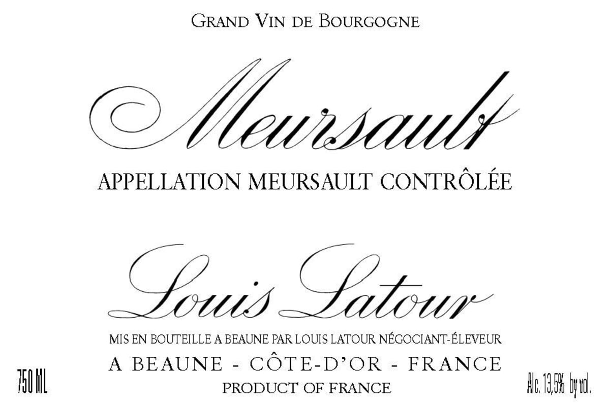 Louis Latour Meursault 2011 Front Label