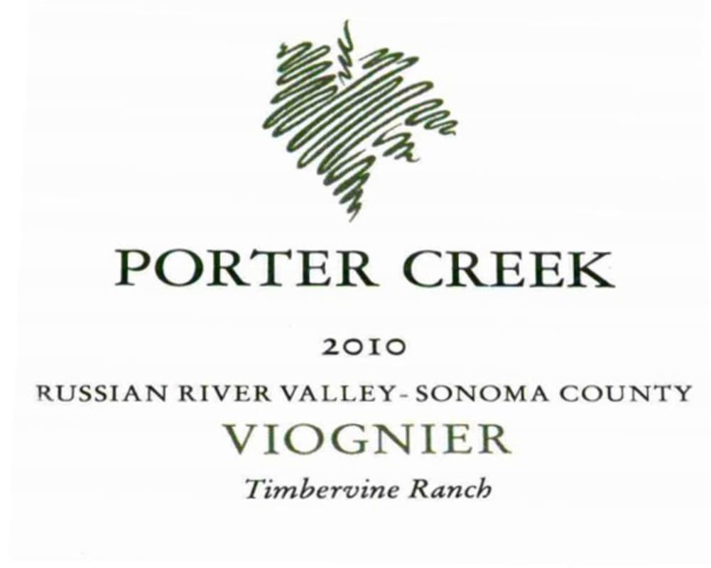 Porter Creek Timbervine Ranch Viognier 2010 Front Label