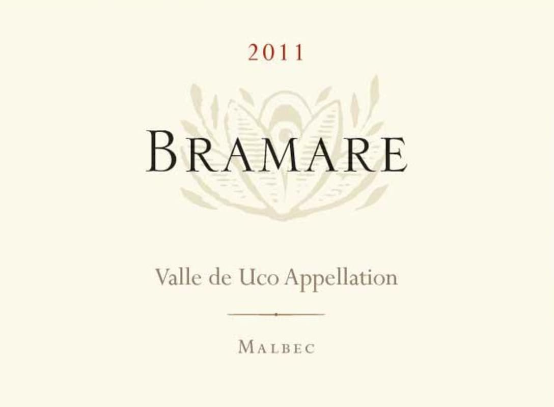 Vina Cobos Uco Valley Bramare Malbec 2011 Front Label