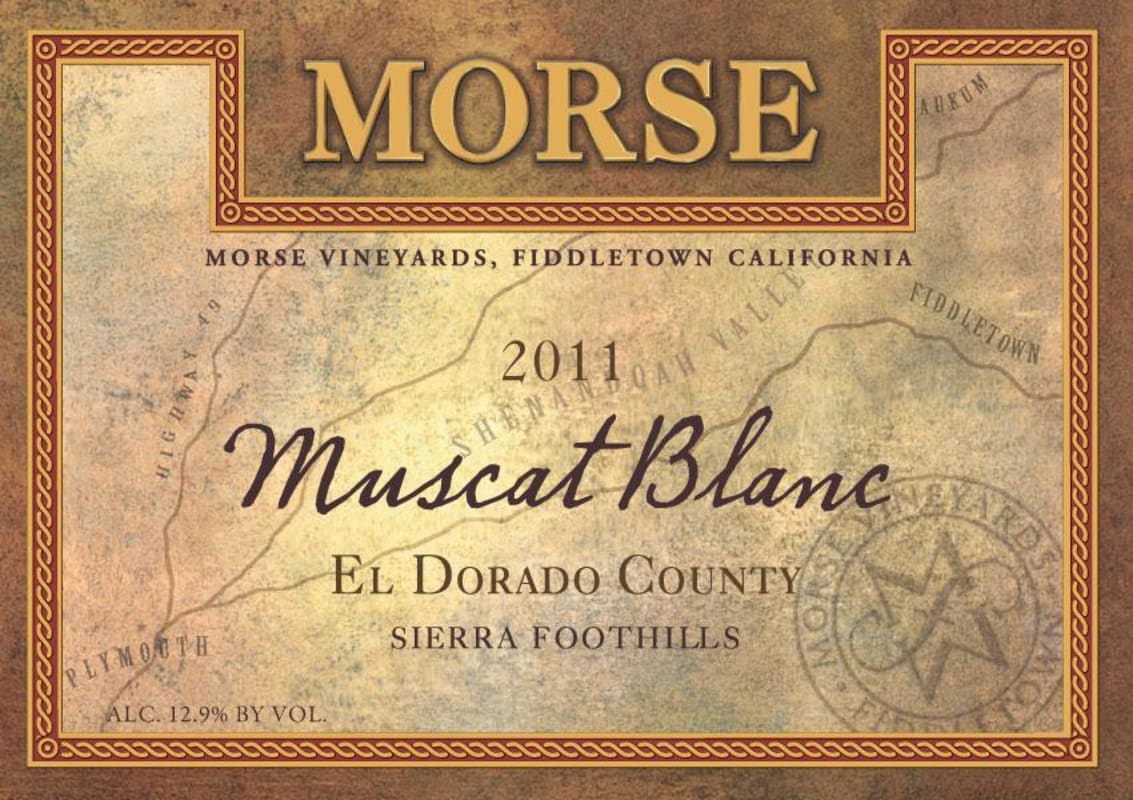 Morse Wines Muscat Blanc 2011 Front Label