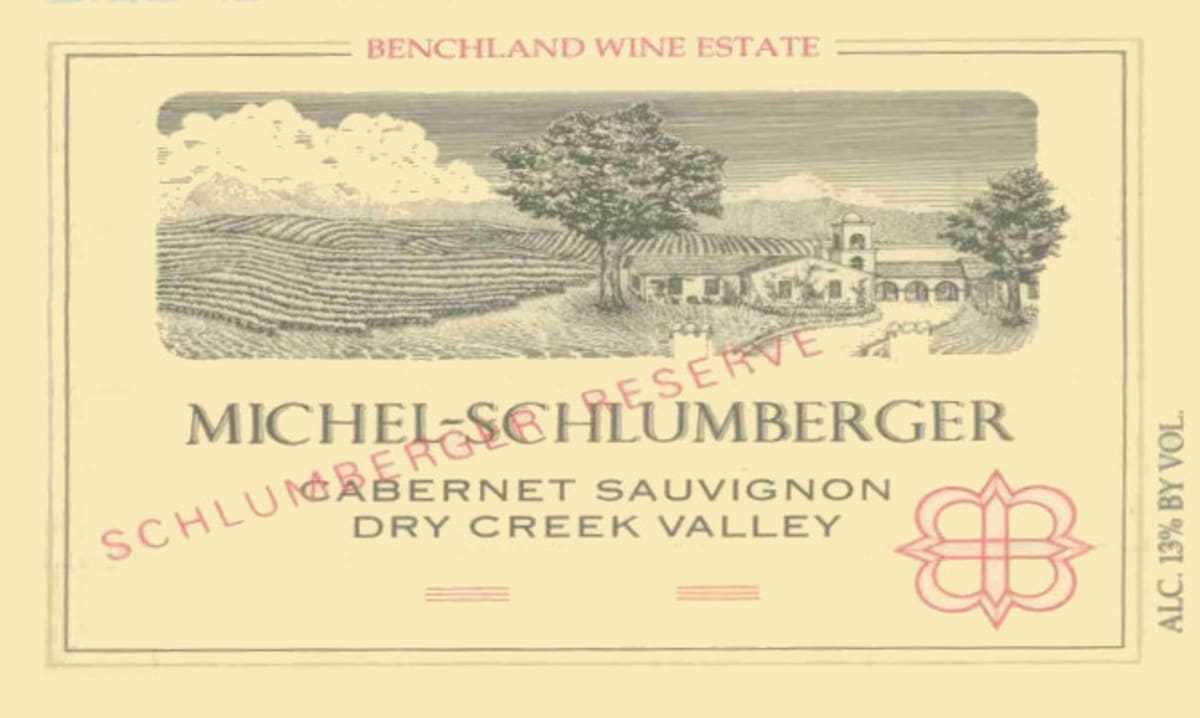 Michel-Schlumberger Reserve Cabernet Sauvignon 2000 Front Label