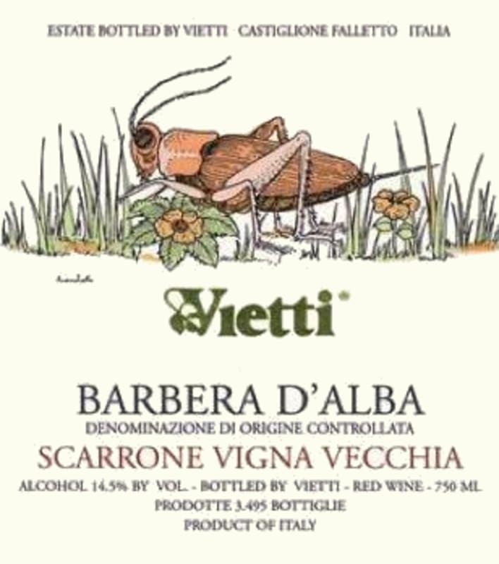 Vietti Barbera d'Alba Scarrone Vigna Vecchia 2011 Front Label