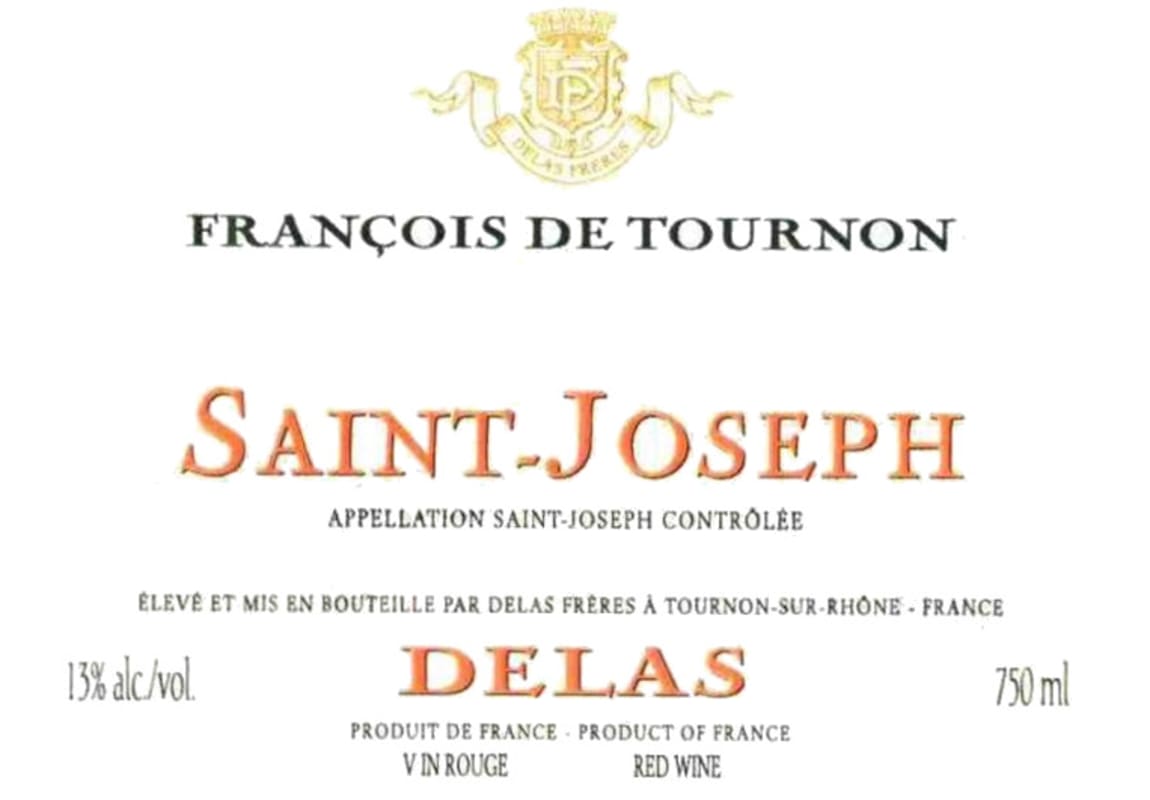 Delas Saint-Joseph Francois de Tournon 2011 Front Label