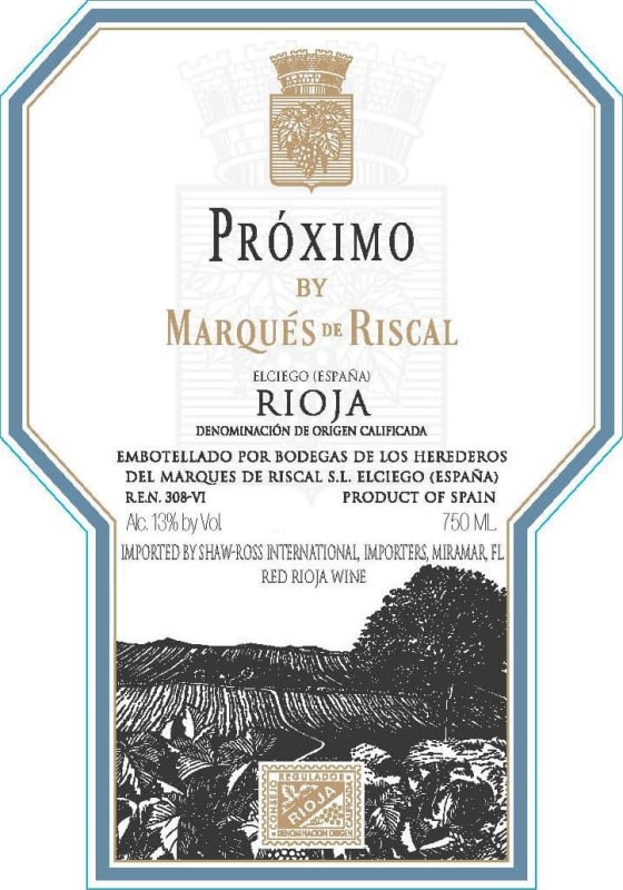 Marques de Riscal Proximo 2011 Front Label