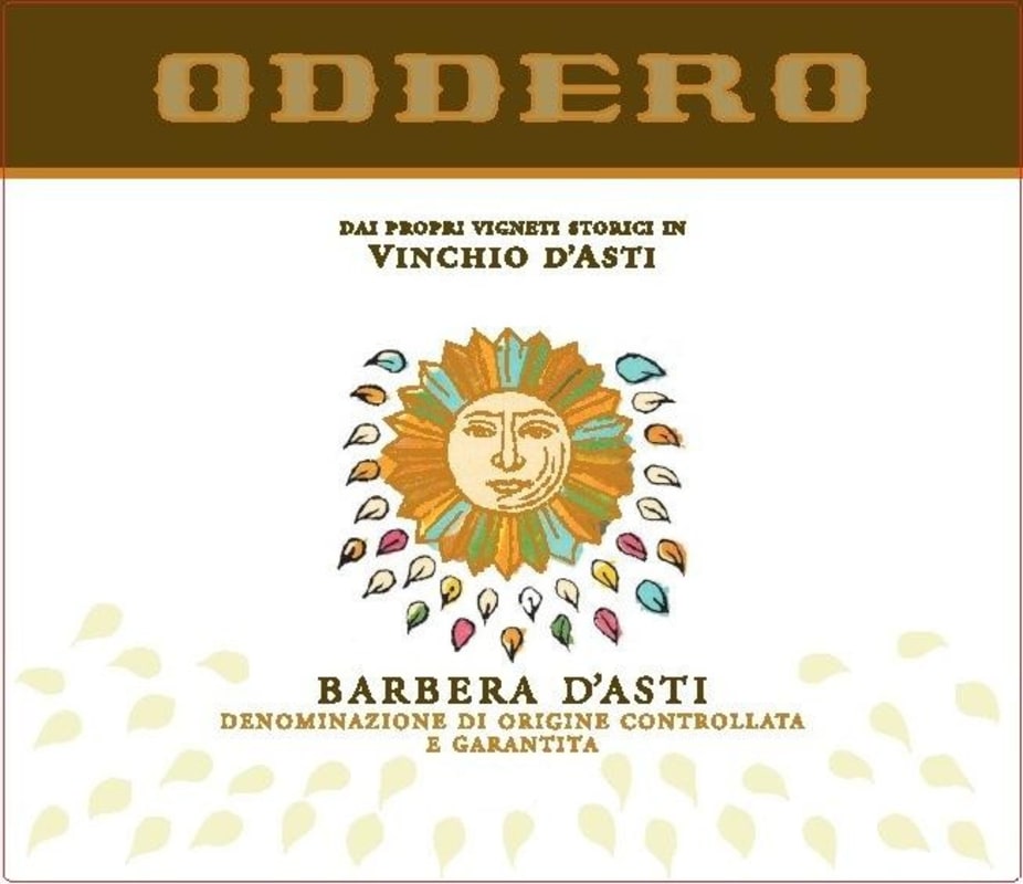 Oddero Barbera d'Asti Vinchio 2011 Front Label