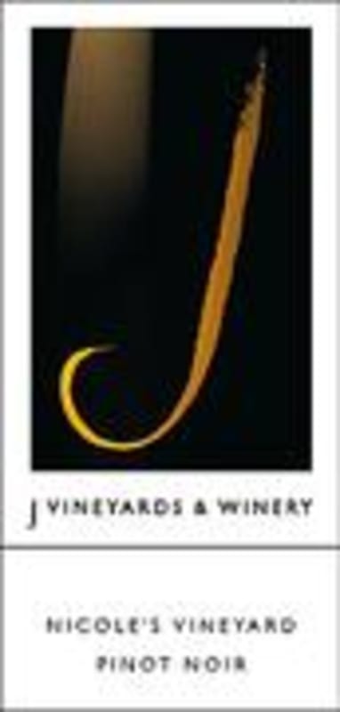 J Vineyards Nicole's Vineyard Pinot Noir 1998 Front Label