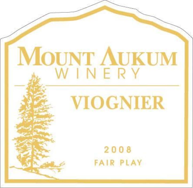 Mount Aukum Winery Viognier 2008 Front Label