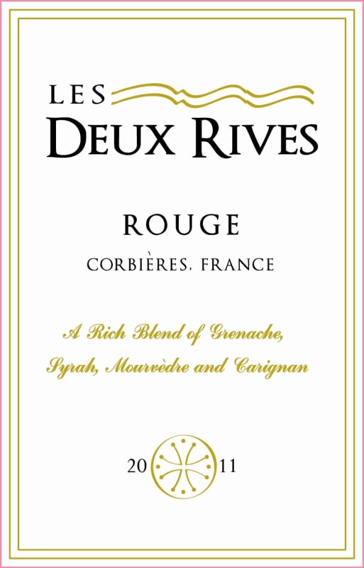 Val d'Orbieu Corbieres Les Deux Rives Rouge 2011 Front Label