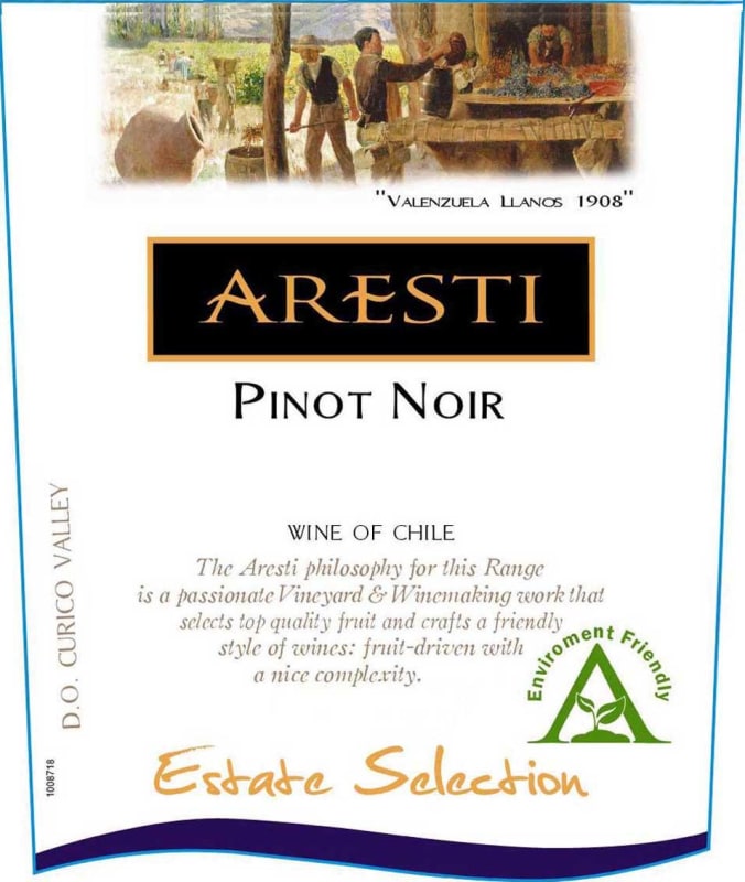 Aresti Estate Selection Pinot Noir 2011 Front Label