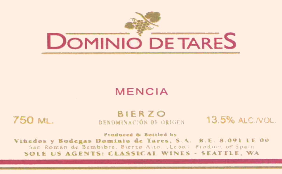 Dominio de Tares Bierzo 2011 Front Label