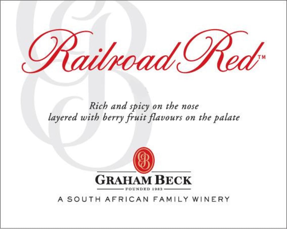 Graham Beck Railroad Red 2011 Front Label