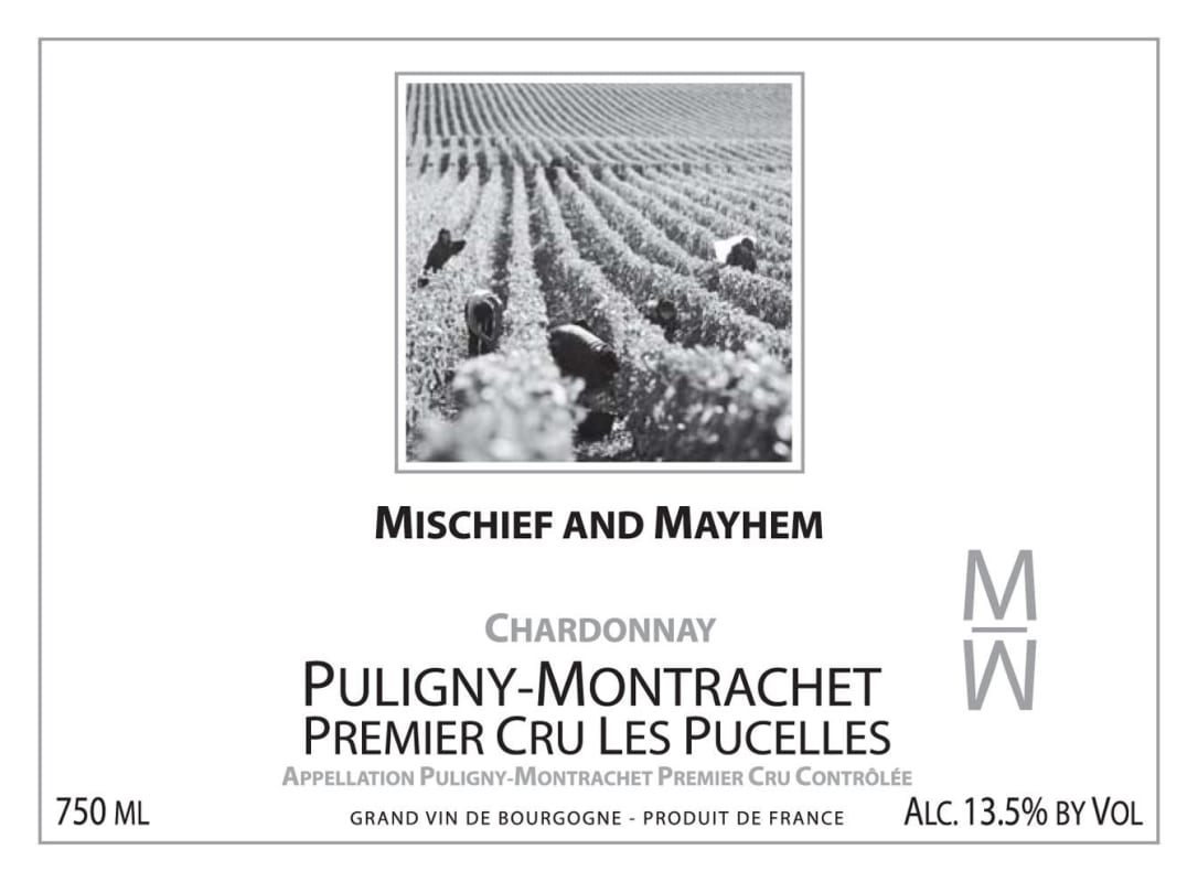 Mischief and Mayhem Puligny-Montrachet Les Pucelles Premier Cru 2011 Front Label