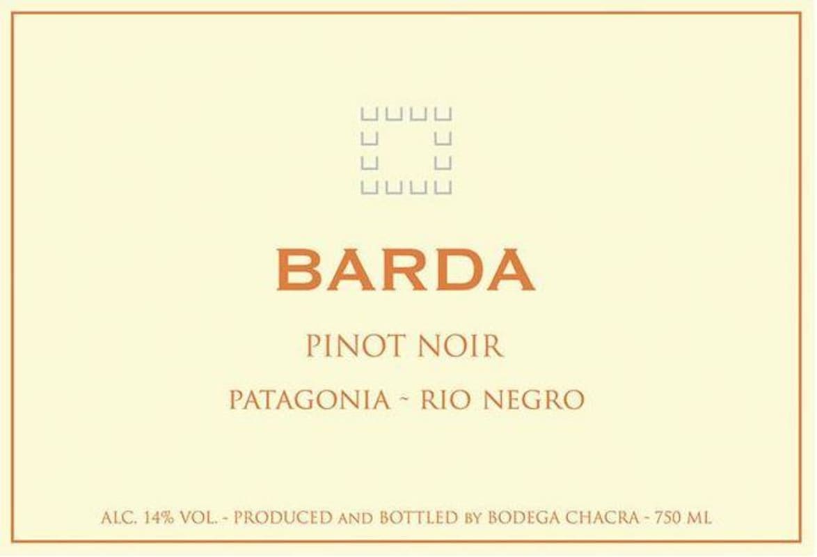 Bodega Chacra Barda Pinot Noir 2011 Front Label