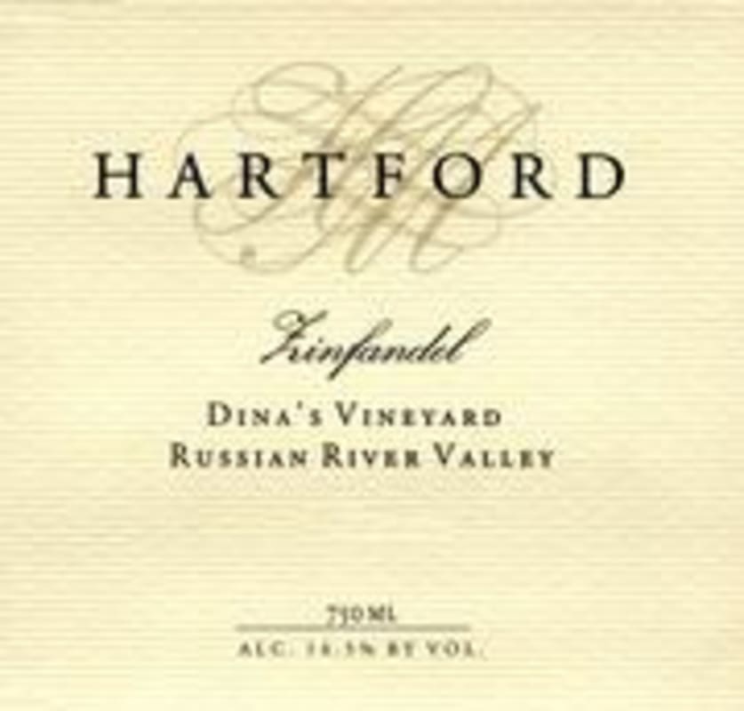 Hartford Dina's Vineyard Zinfandel 1999 Front Label