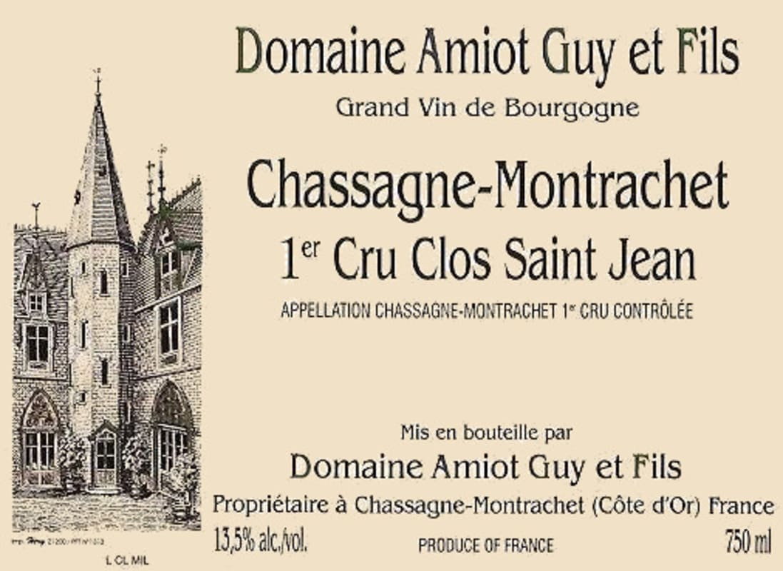 Guy Amiot Chassagne-Montrachet Clos Saint-Jean Premier Cru 2011 Front Label