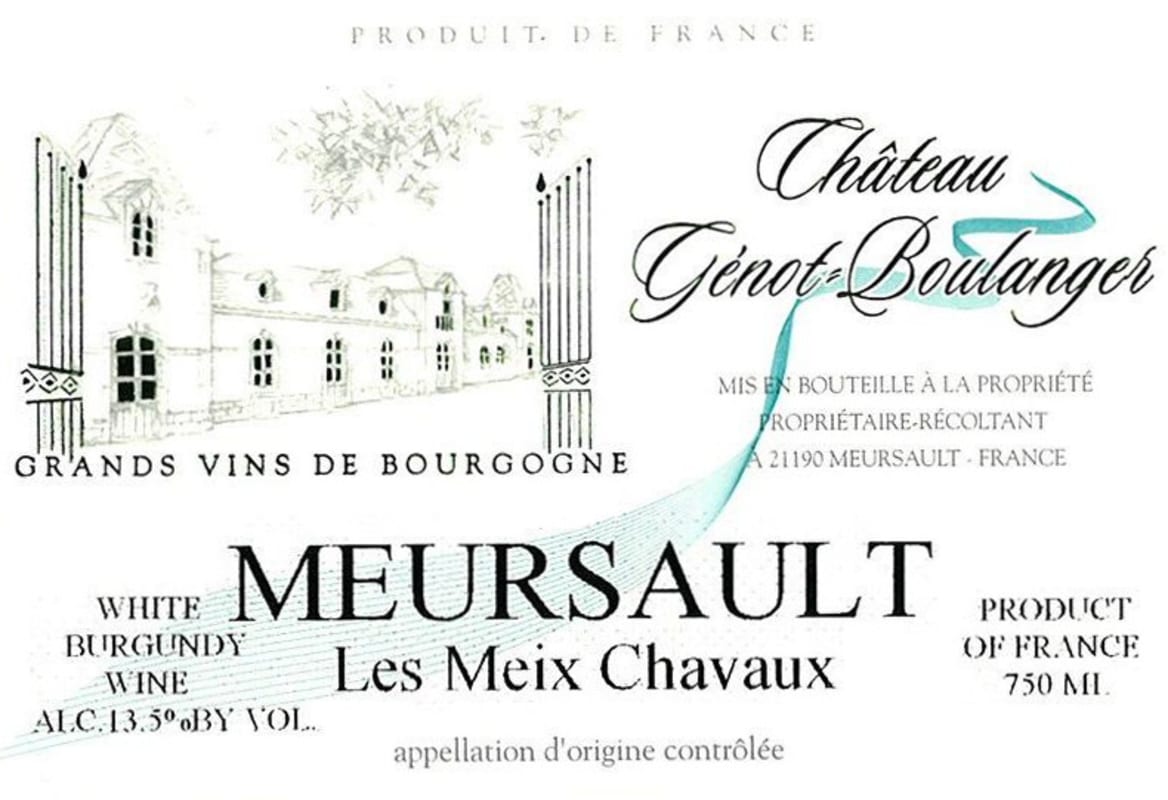 Domaine Genot-Boulanger Meursault les Meix Chavaux 2011 Front Label