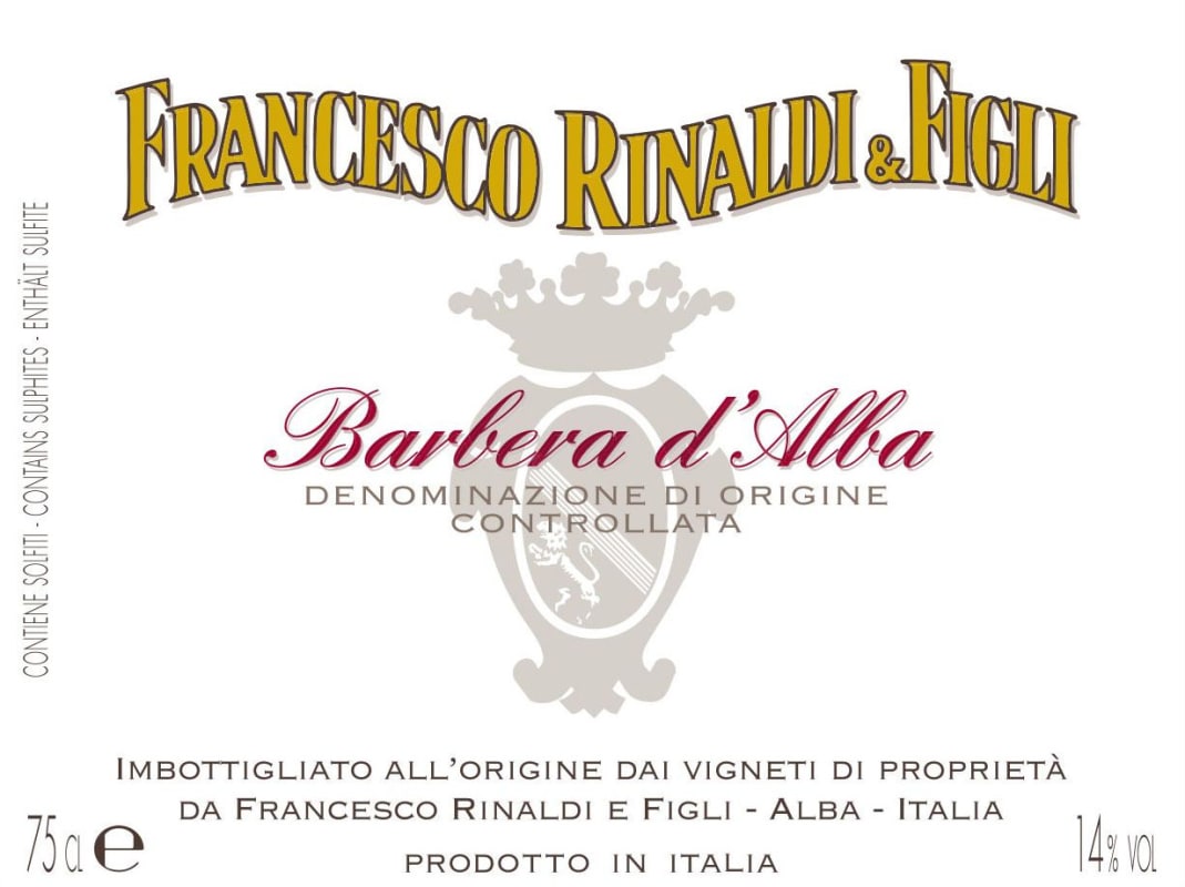 Francesco Rinaldi & Figli Barbera d'Alba 2011 Front Label