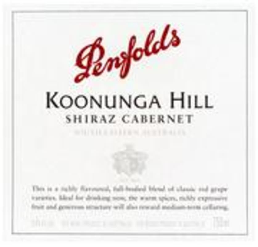 Penfolds Koonunga Hill Shiraz-Cabernet 2001 Front Label