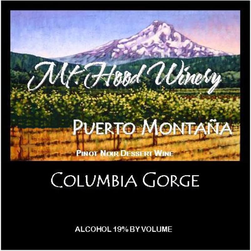Mt. Hood Winery Puerto Montana 2009 Front Label