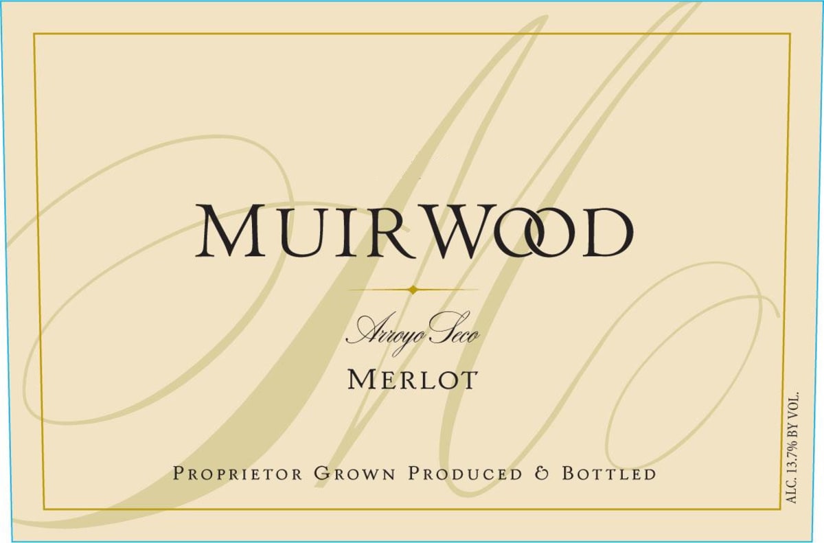 Muirwood Vineyards Merlot 2008 Front Label