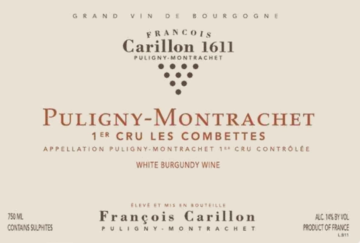 Francois Carillon Puligny-Montrachet Les Combettes Premier Cru 2011 Front Label