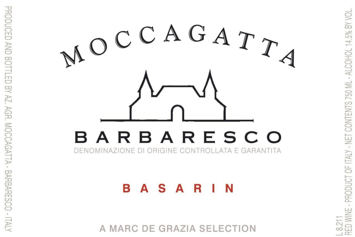 Moccagatta Barbaresco Basarin 2011 Front Label