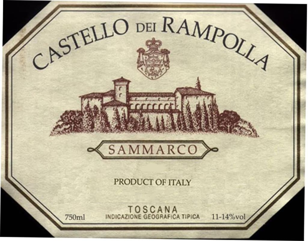Castello dei Rampolla Sammarco 2011 Front Label