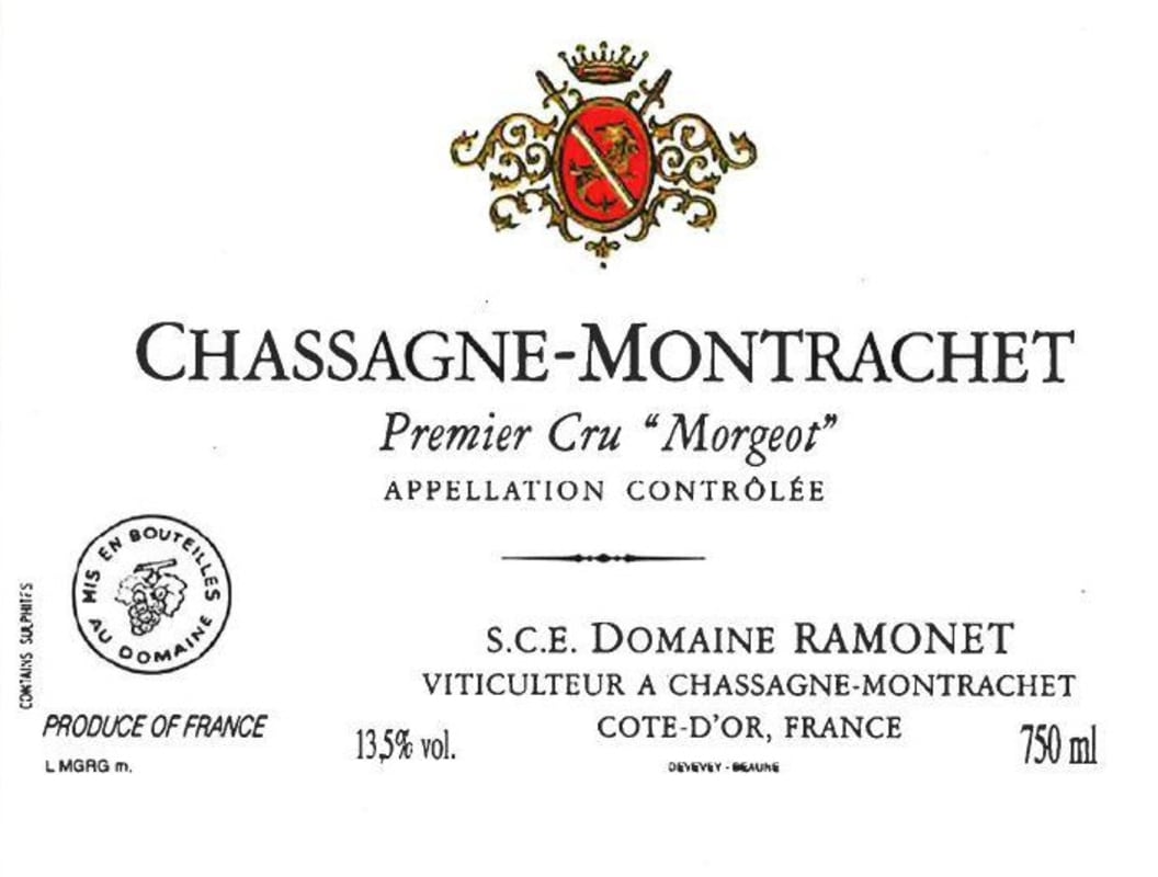 Domaine Jean-Claude Ramonet Chassagne-Montrachet Morgeot Premier Cru 2011 Front Label