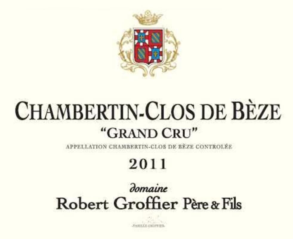 Domaine Robert Groffier Chambertin-Clos de Beze Grand Cru 2011 Front Label
