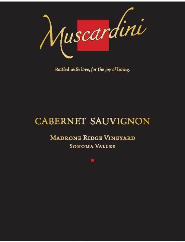 Muscardini Cellars Madrone Ridge Vineyard Cabernet Sauvignon 2013 Front Label