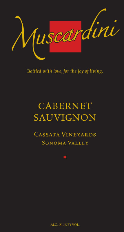 Muscardini Cellars Cassata Vineyard Cabernet Sauvignon 2013 Front Label