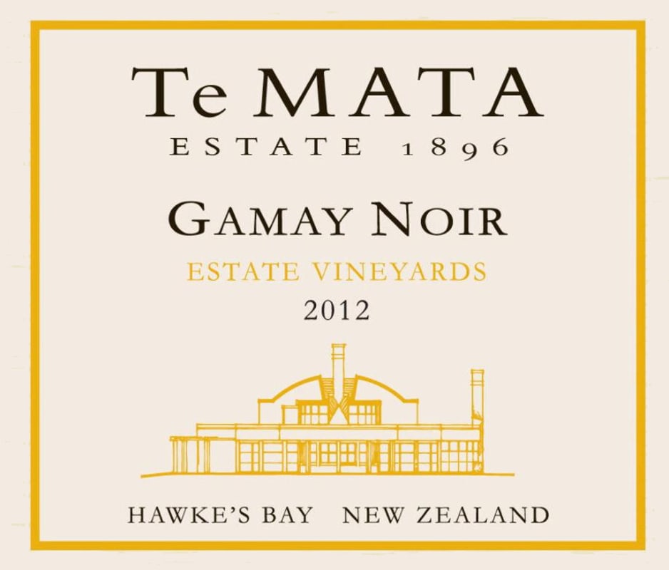 Te Mata Estate Vineyards Gamay Noir 2012 Front Label