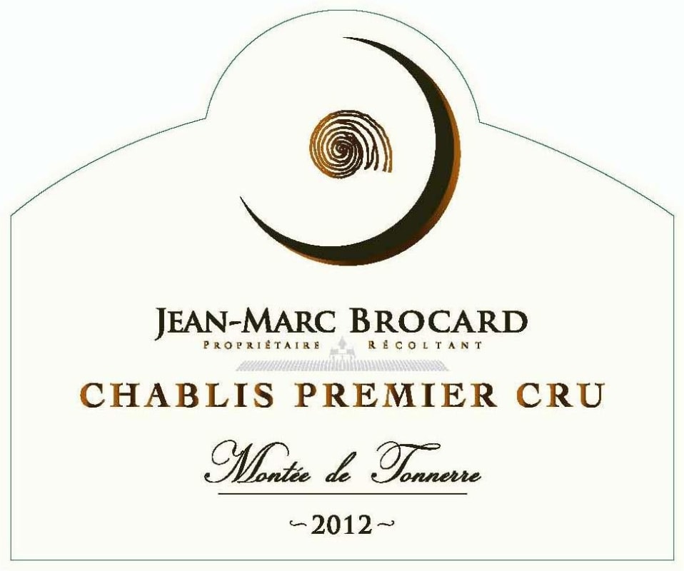 Brocard Chablis Montee de Tonnerre Premier Cru 2012 Front Label