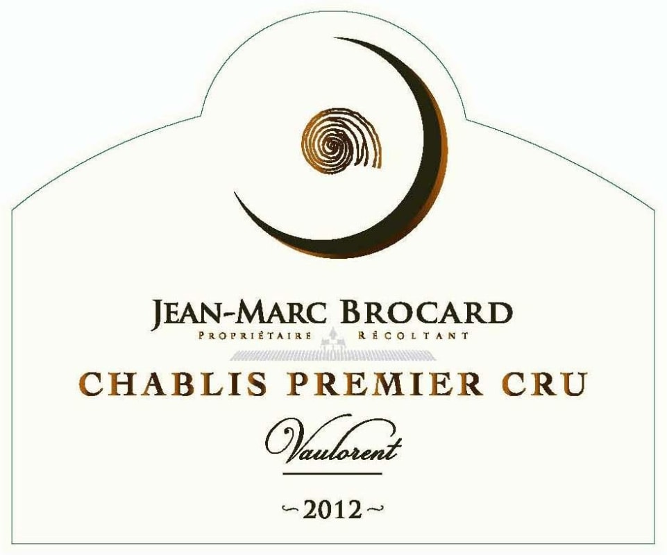 Brocard Chablis Vaulorent Premier Cru 2012 Front Label