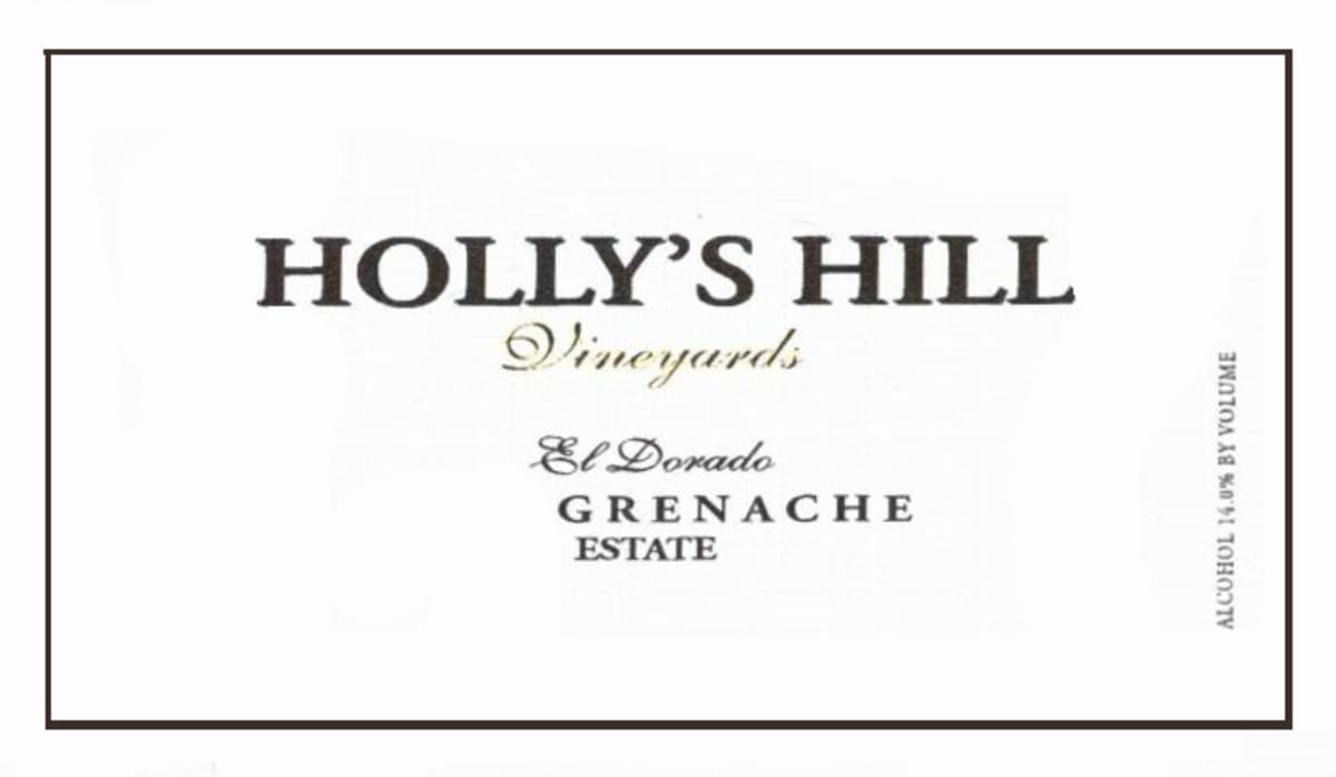 Holly's Hill Vineyards Grenache 2014 Front Label